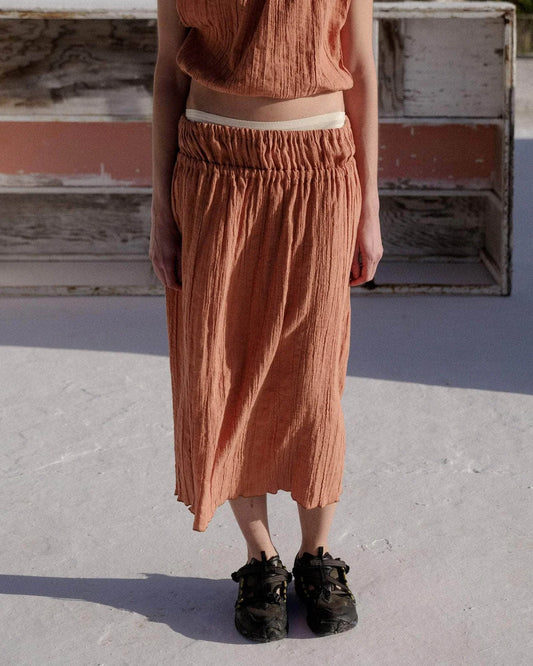 Diph Skirt in Brick