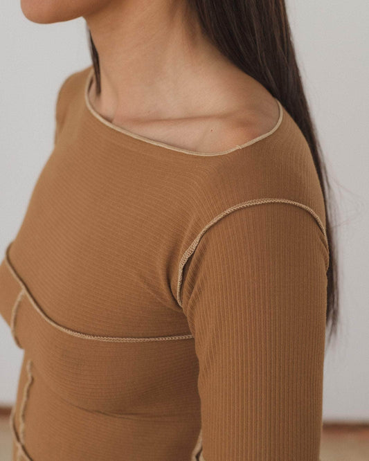 Cinder Long Sleeve Tee in Alamillo Brown