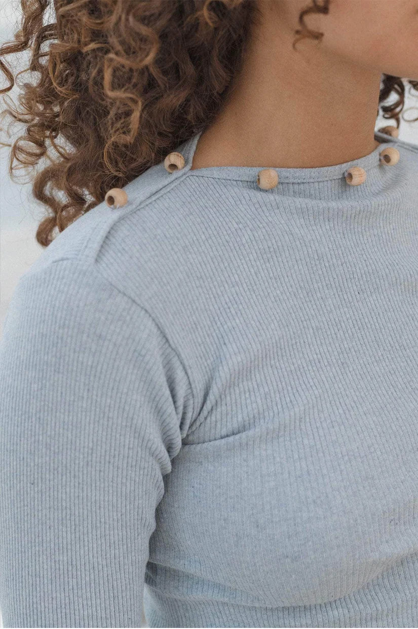 Tav Long Sleeve Tee in Hardin Blue