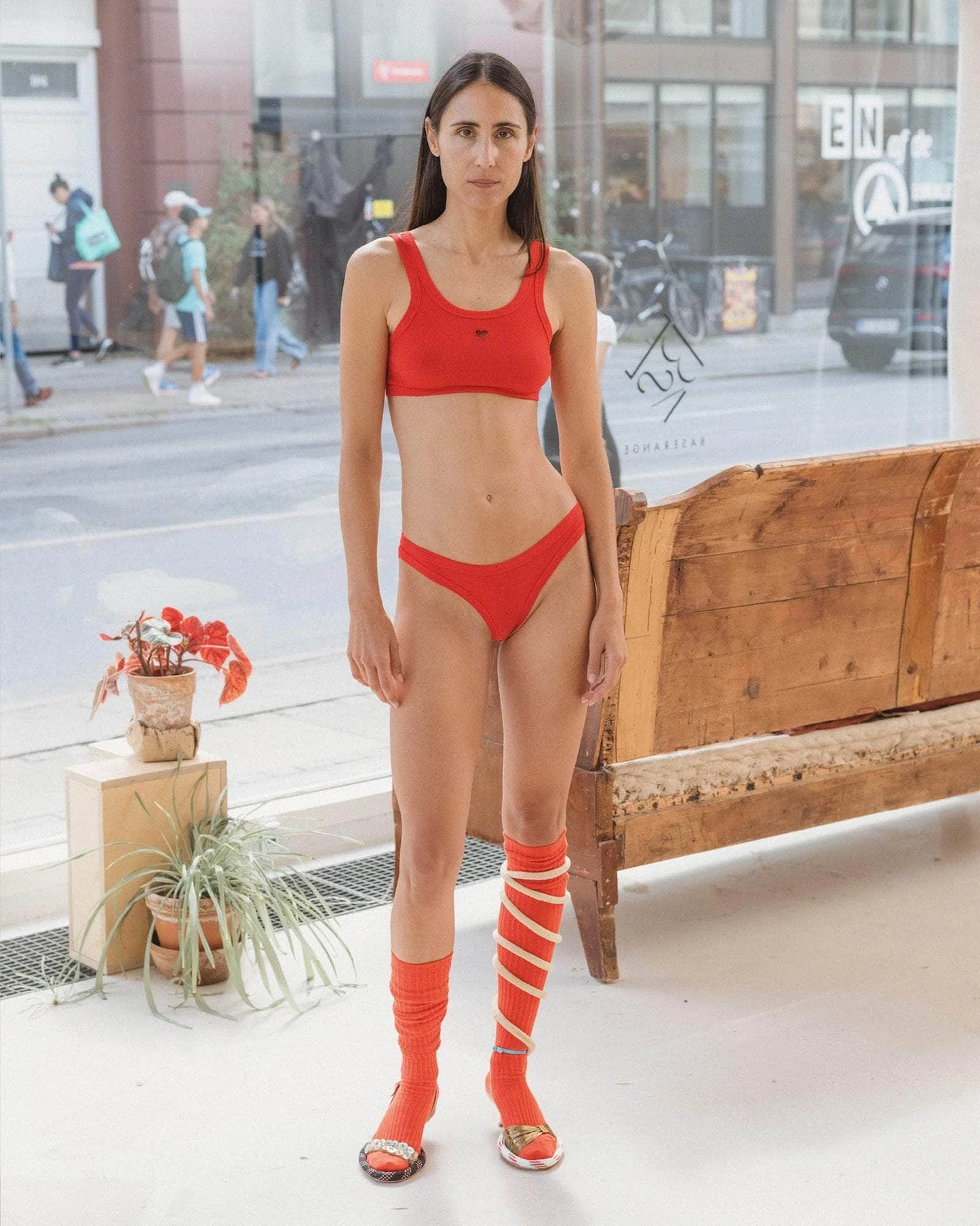 Heart Bra in My Red