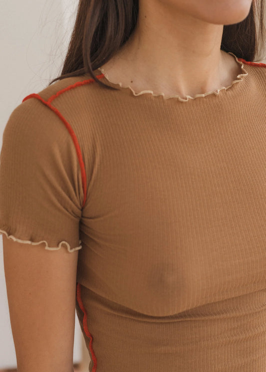 Vein Tee Shirt in Alamillo & Red