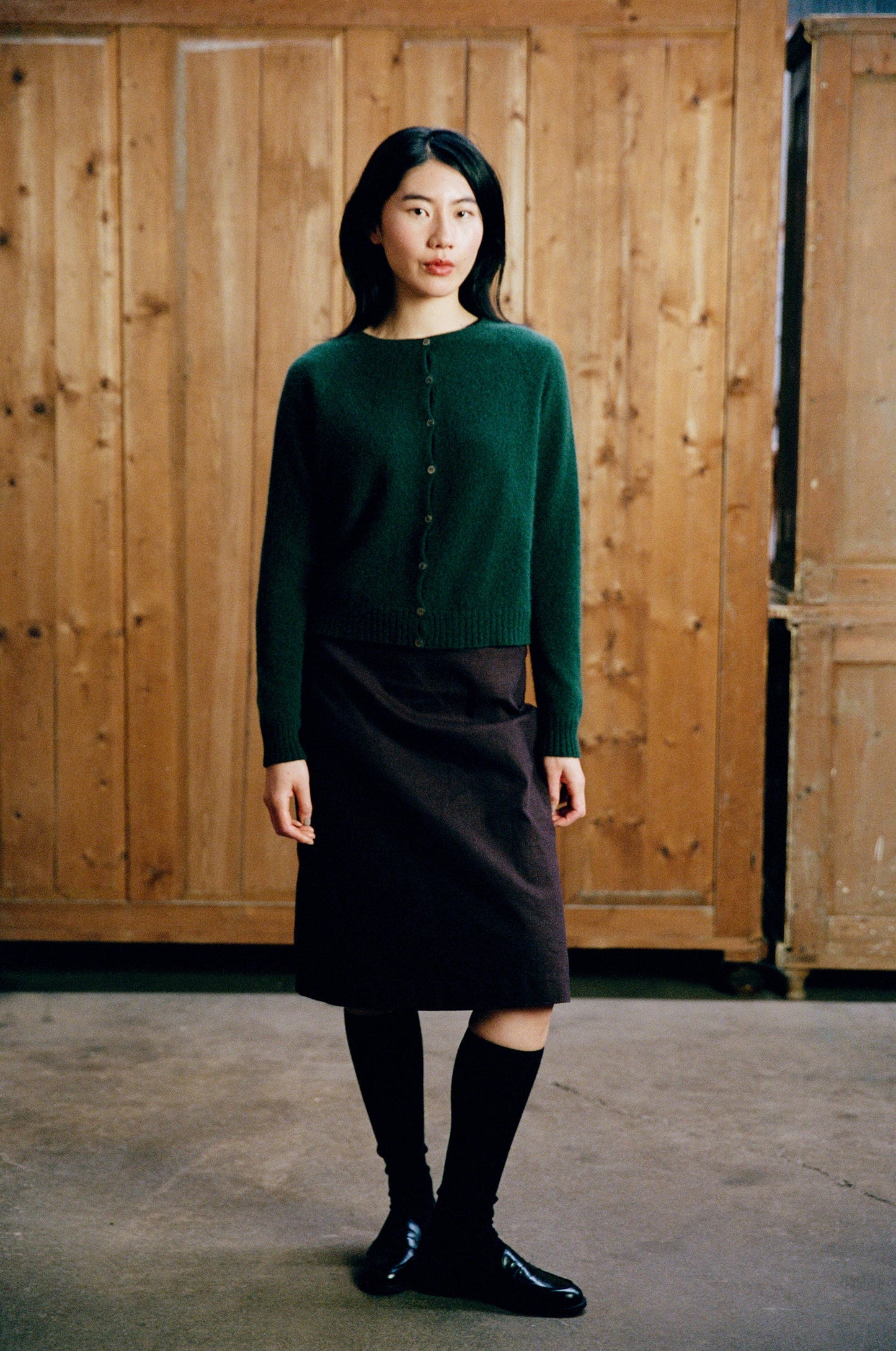 Dusk Cardigan in Verdant Green