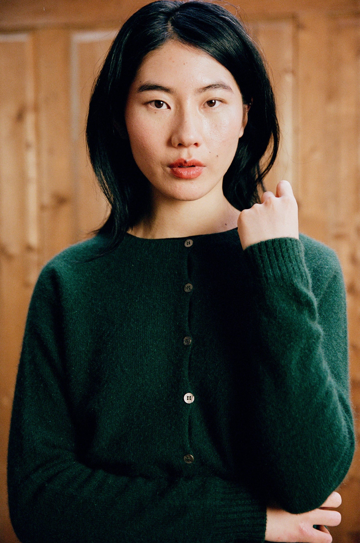 Dusk Cardigan in Verdant Green