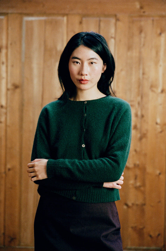 Dusk Cardigan in Verdant Green