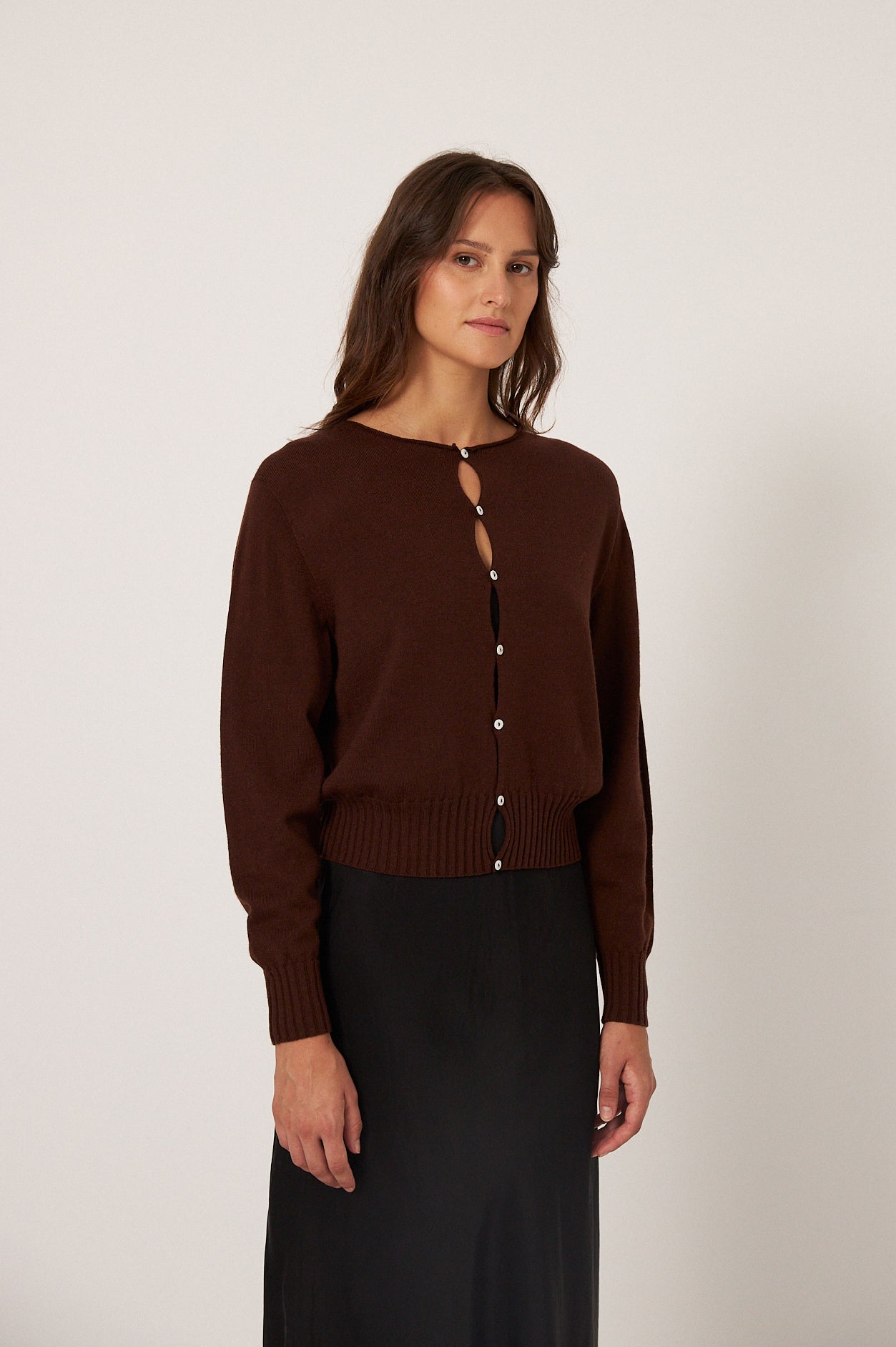 Annie Cardigan in Chestnut