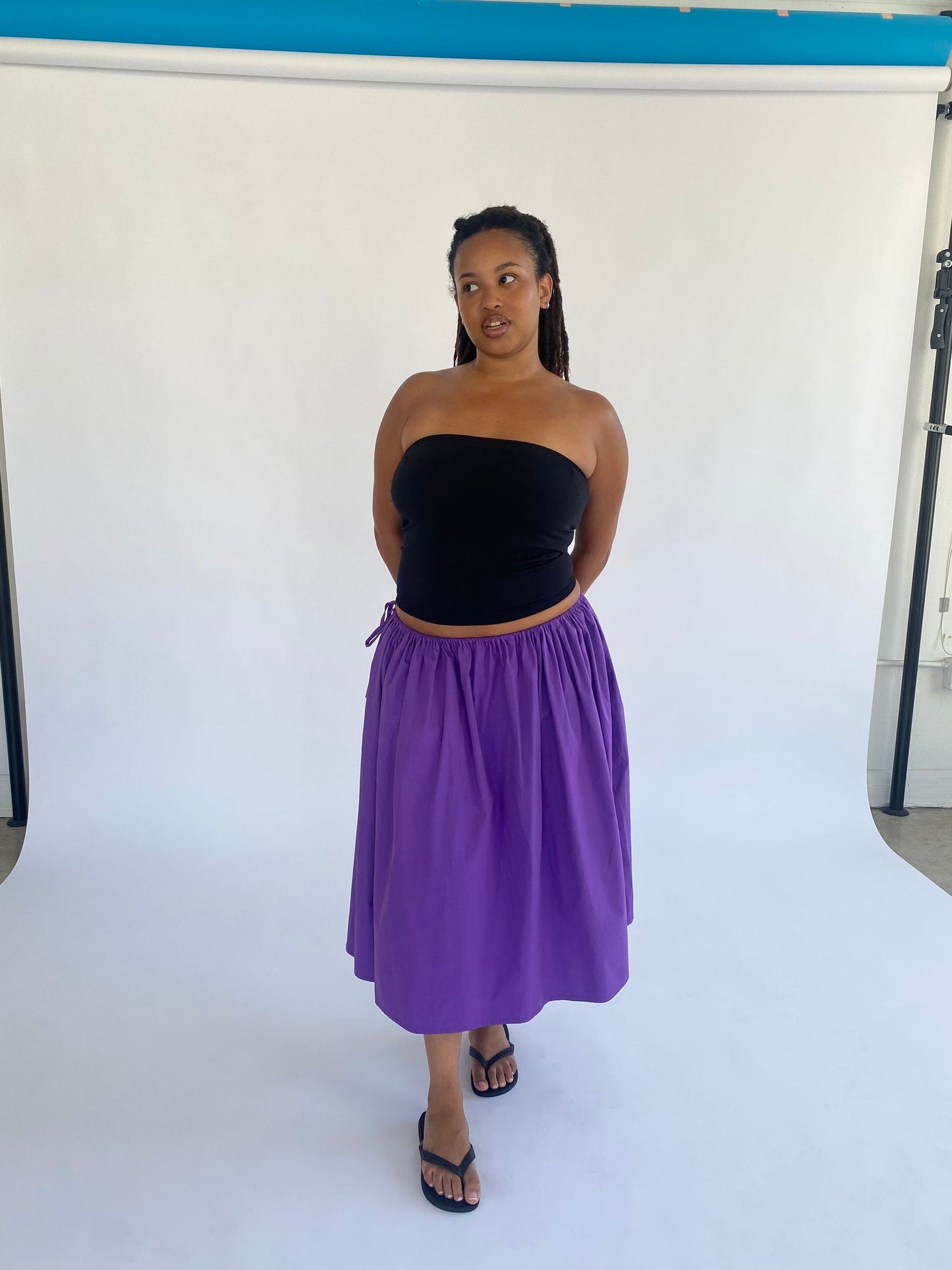 Tie Skirt in Purple