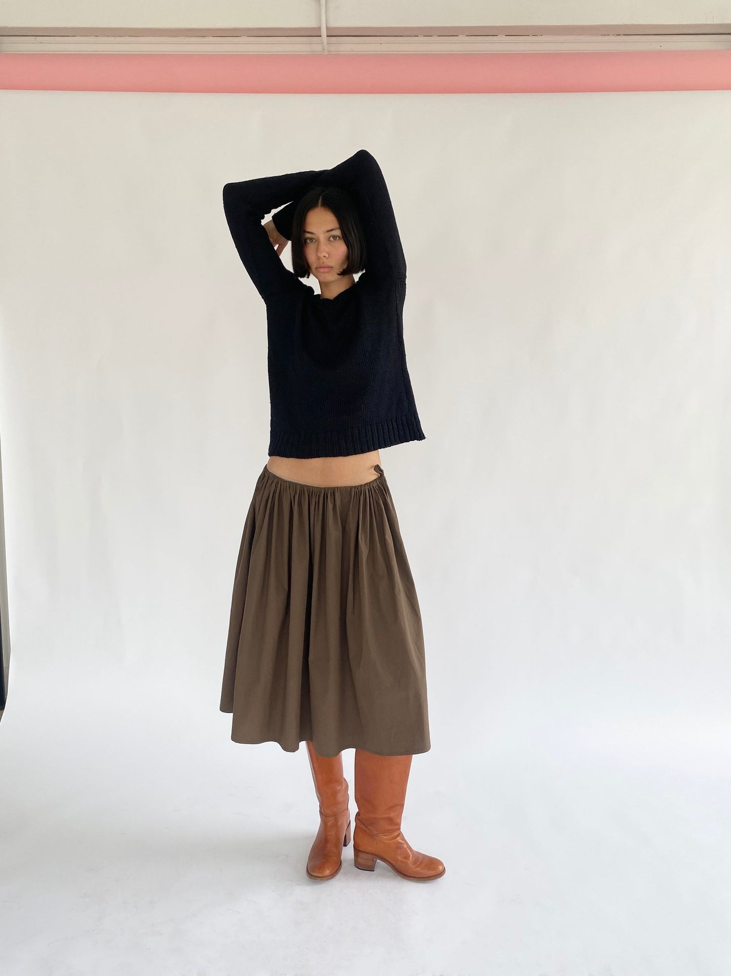 Tie Skirt in Chocolate