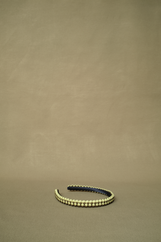 Braided headband in Olive/Pistachio