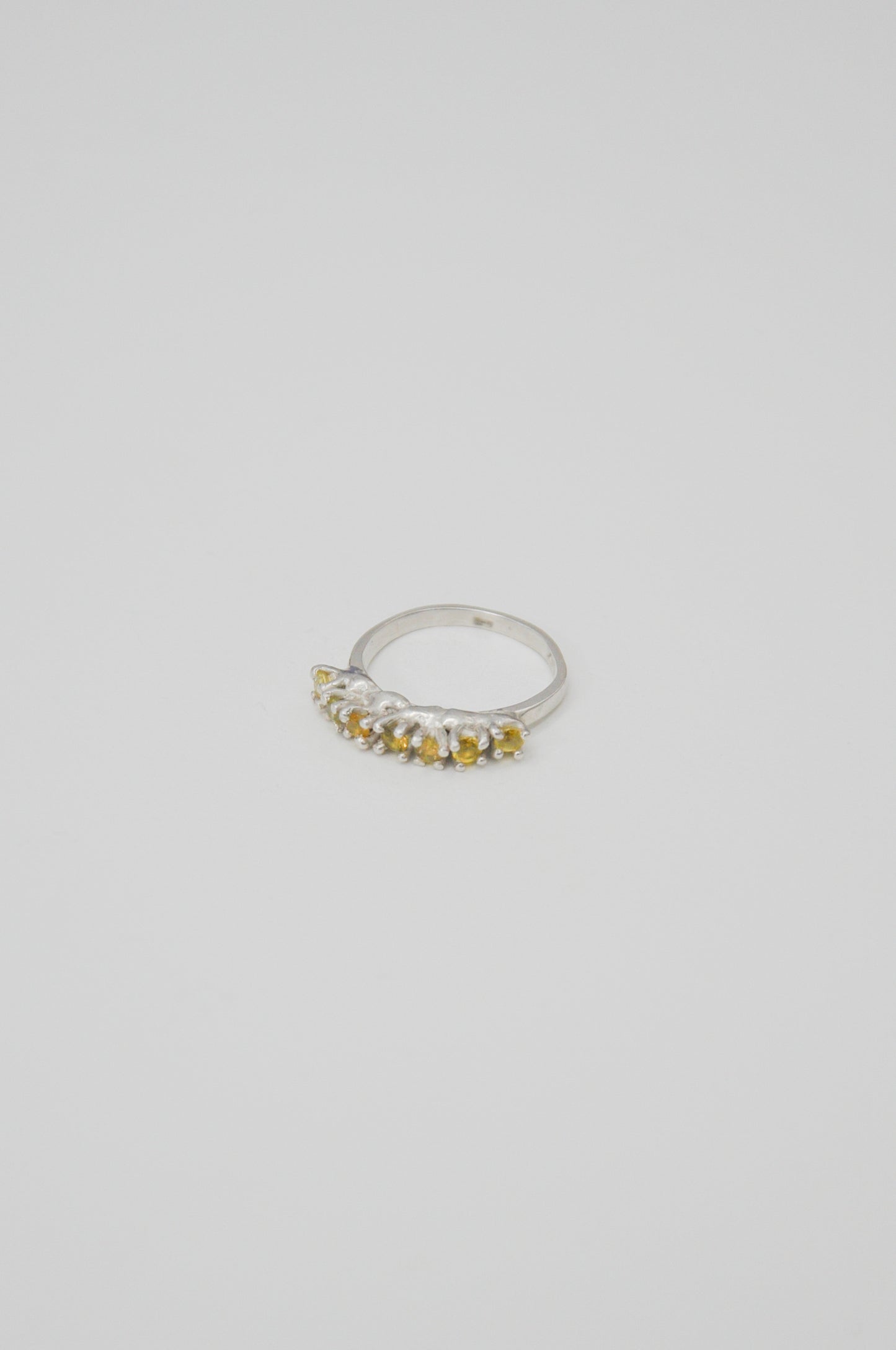 Yellow Sapphires + Silver Ring