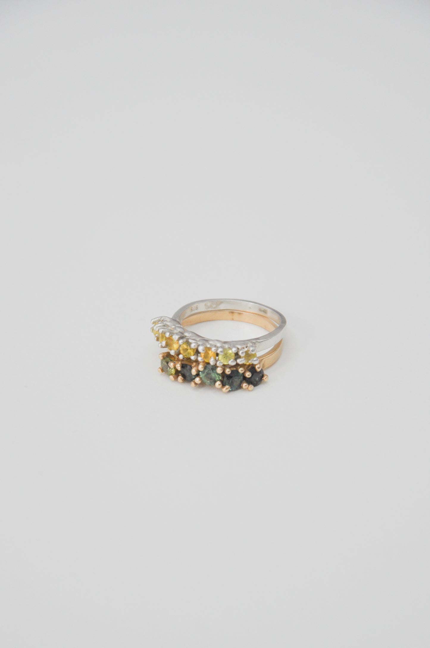 Yellow Sapphires + Silver Ring