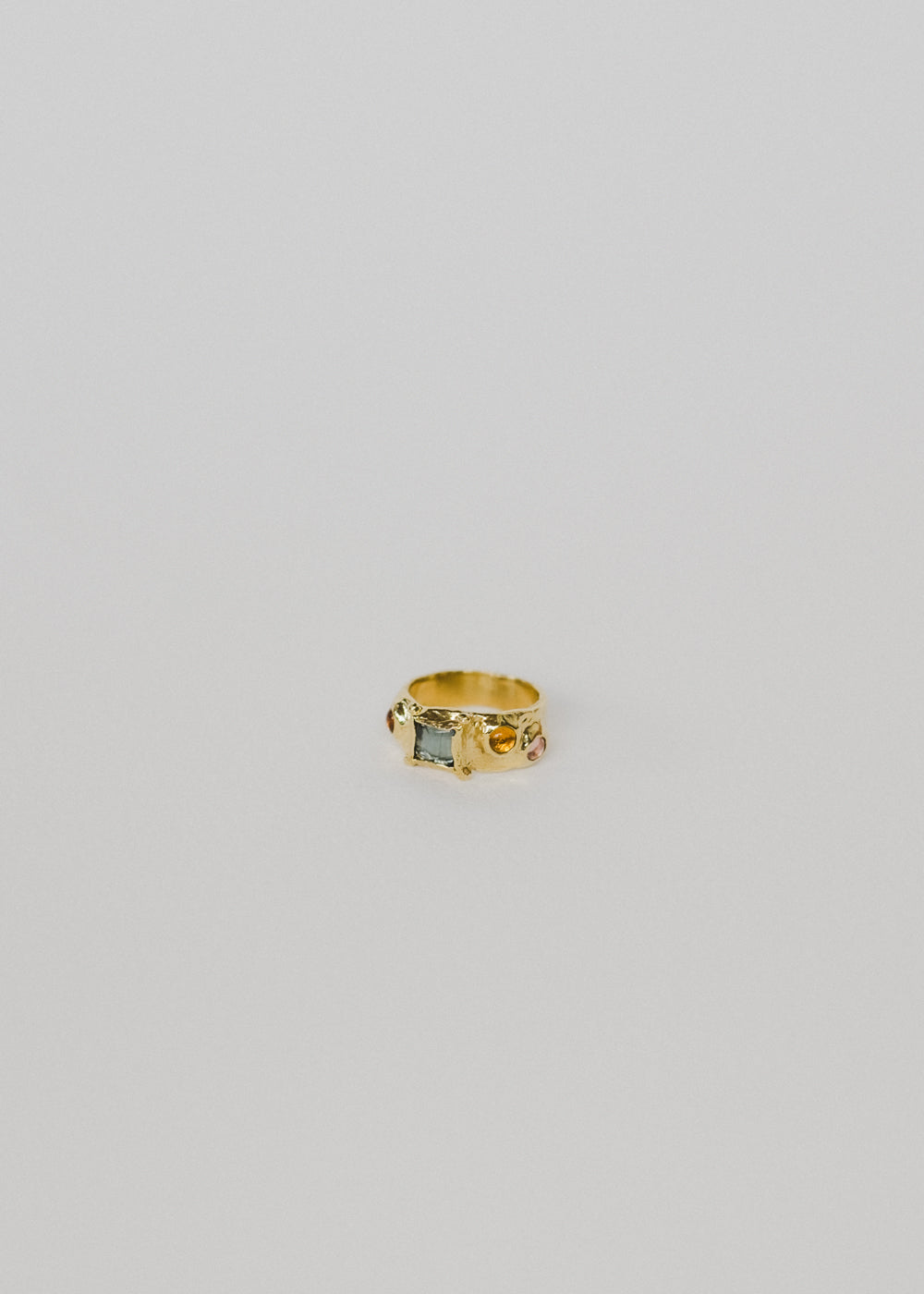 Suede Ring in Light Blue