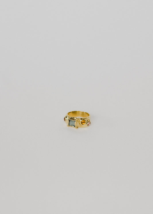 Suede Ring in Light Blue