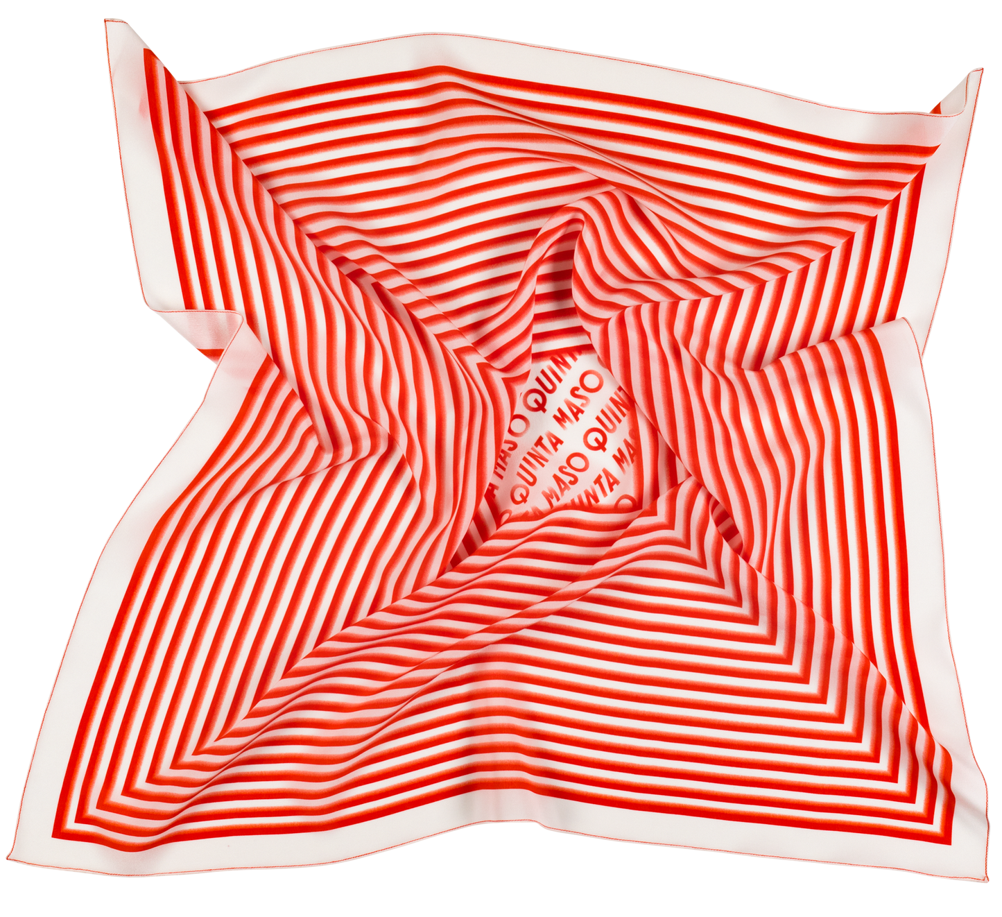 II Quadrato Silk Scarf in Red and White